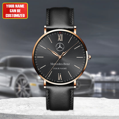 Personalized Merc Portofino Quartz Leather Watch Q250308