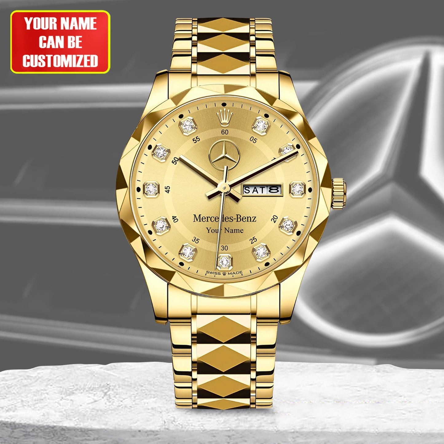 Personalized Merc Datejust Alloy Charley Watch