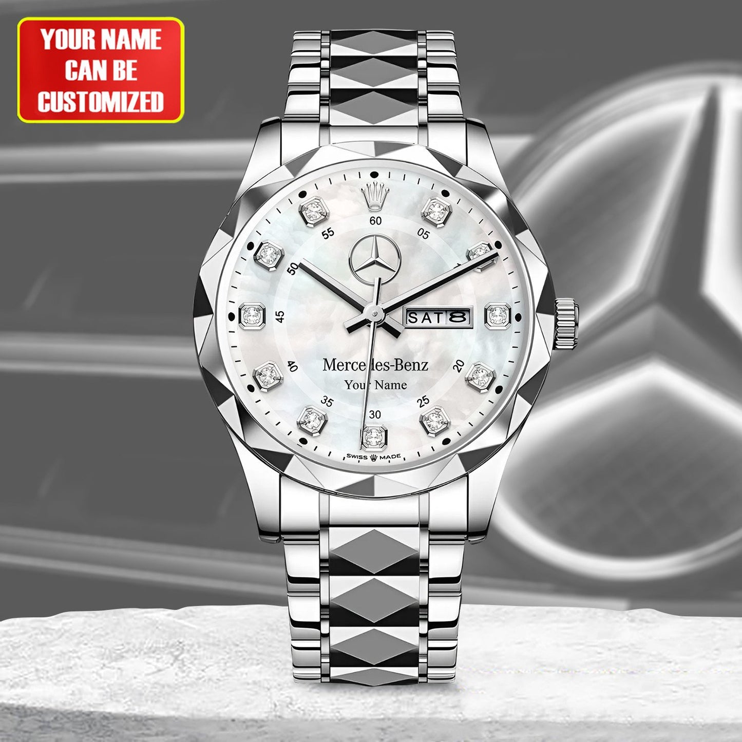 Personalized Merc Datejust Alloy Charley Watch