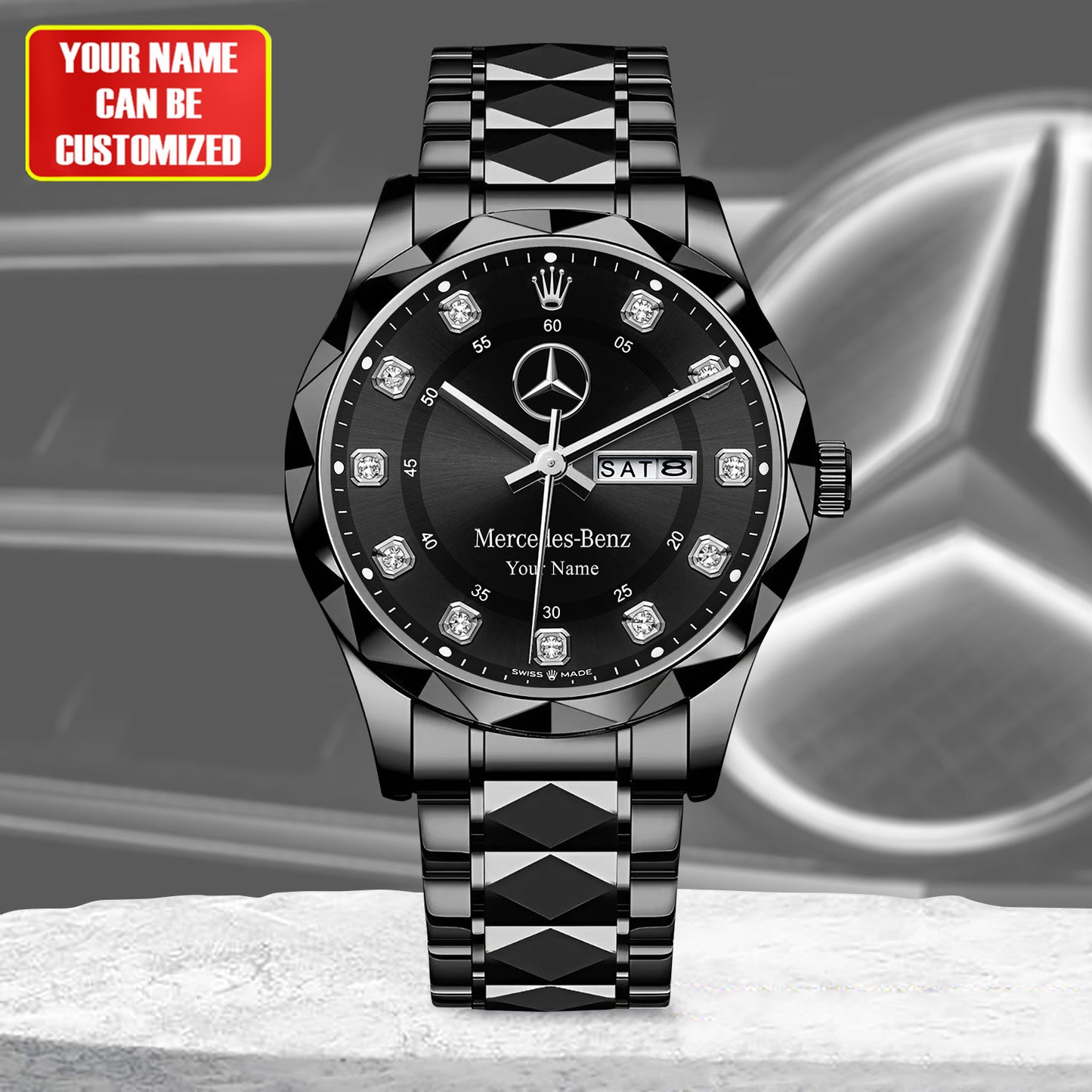 Personalized Merc Datejust Alloy Charley Watch