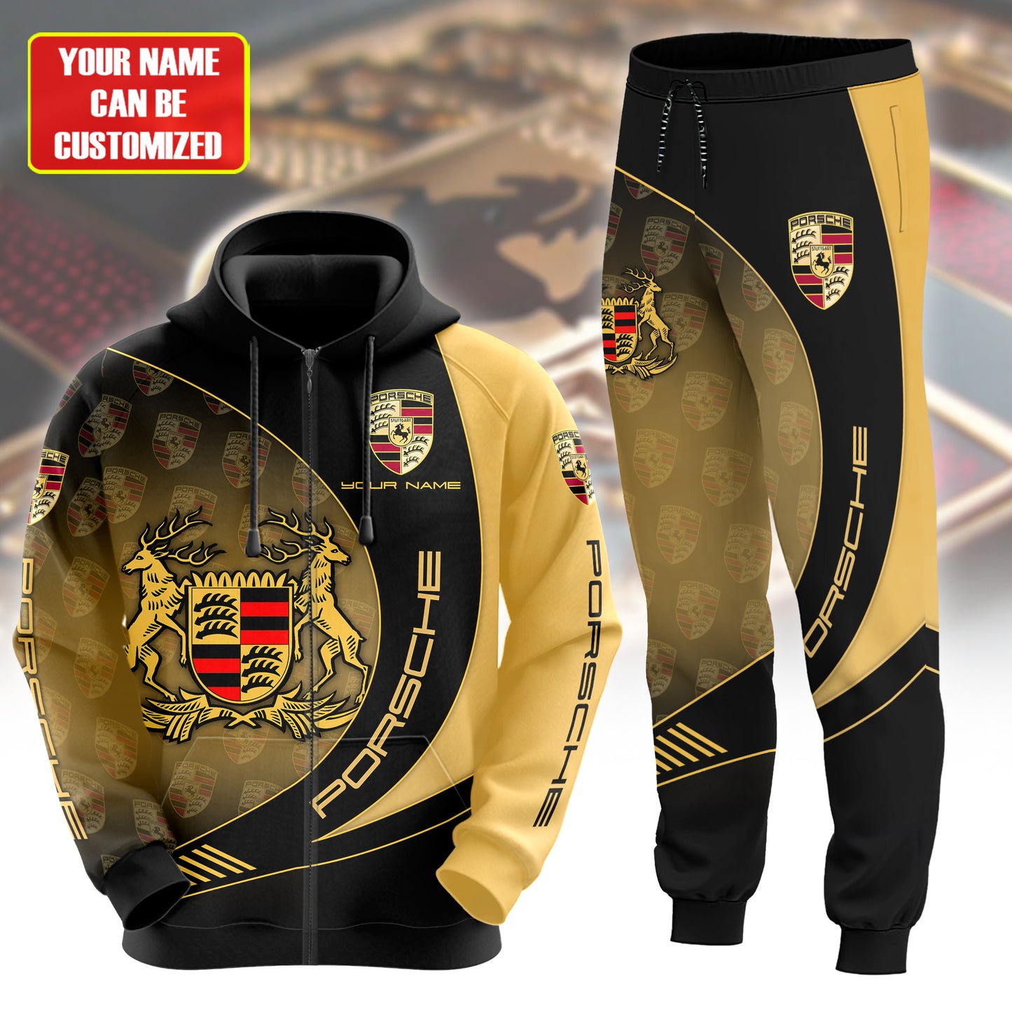 Personalized Pors Q6 3D All over Printed Hoodie and Sweatpants set