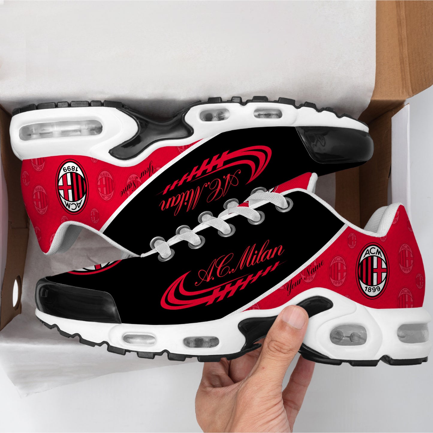 Personalized AC Milan Air Cushion Sneaker