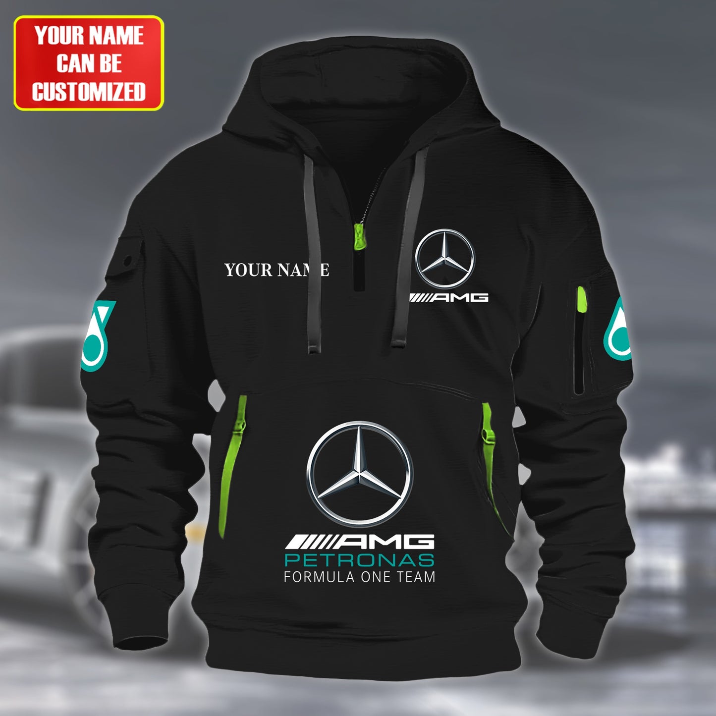 Personalized Merc AMG Petronas Zip-Hoodie Cotton Jacket V2