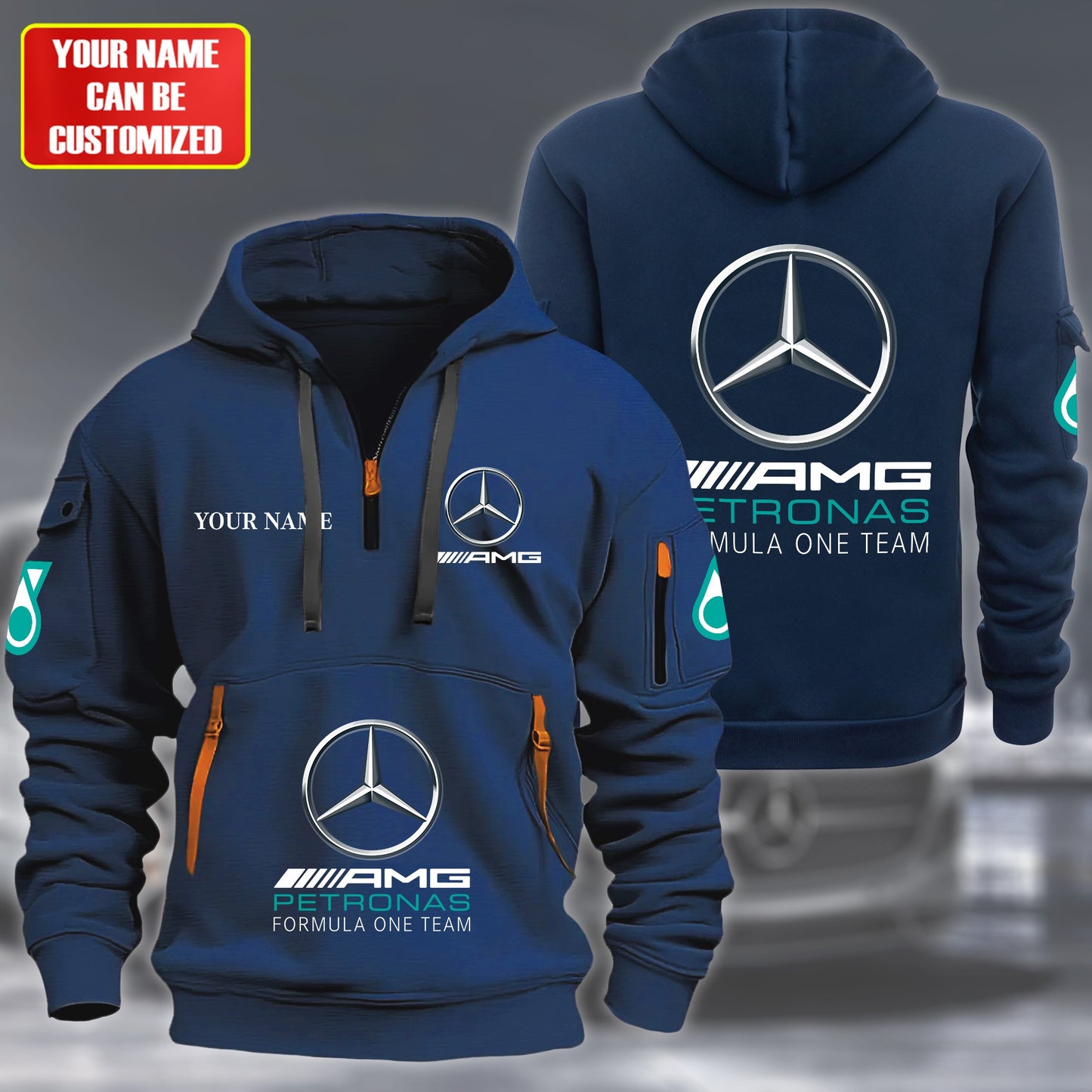 Personalized Merc AMG Petronas Zip-Hoodie Cotton Jacket V2