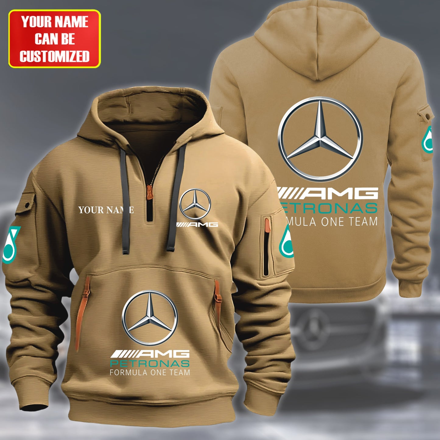 Personalized Merc AMG Petronas Zip-Hoodie Cotton Jacket V2