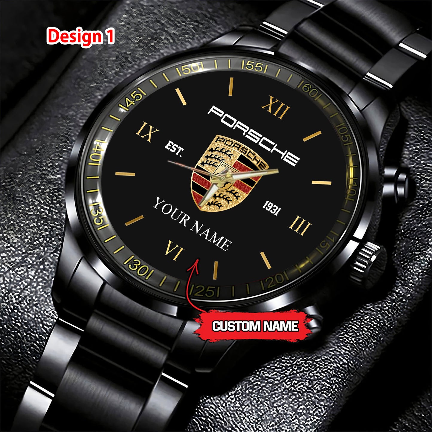 Personalized Pors Luxury Stainless Steel Watch