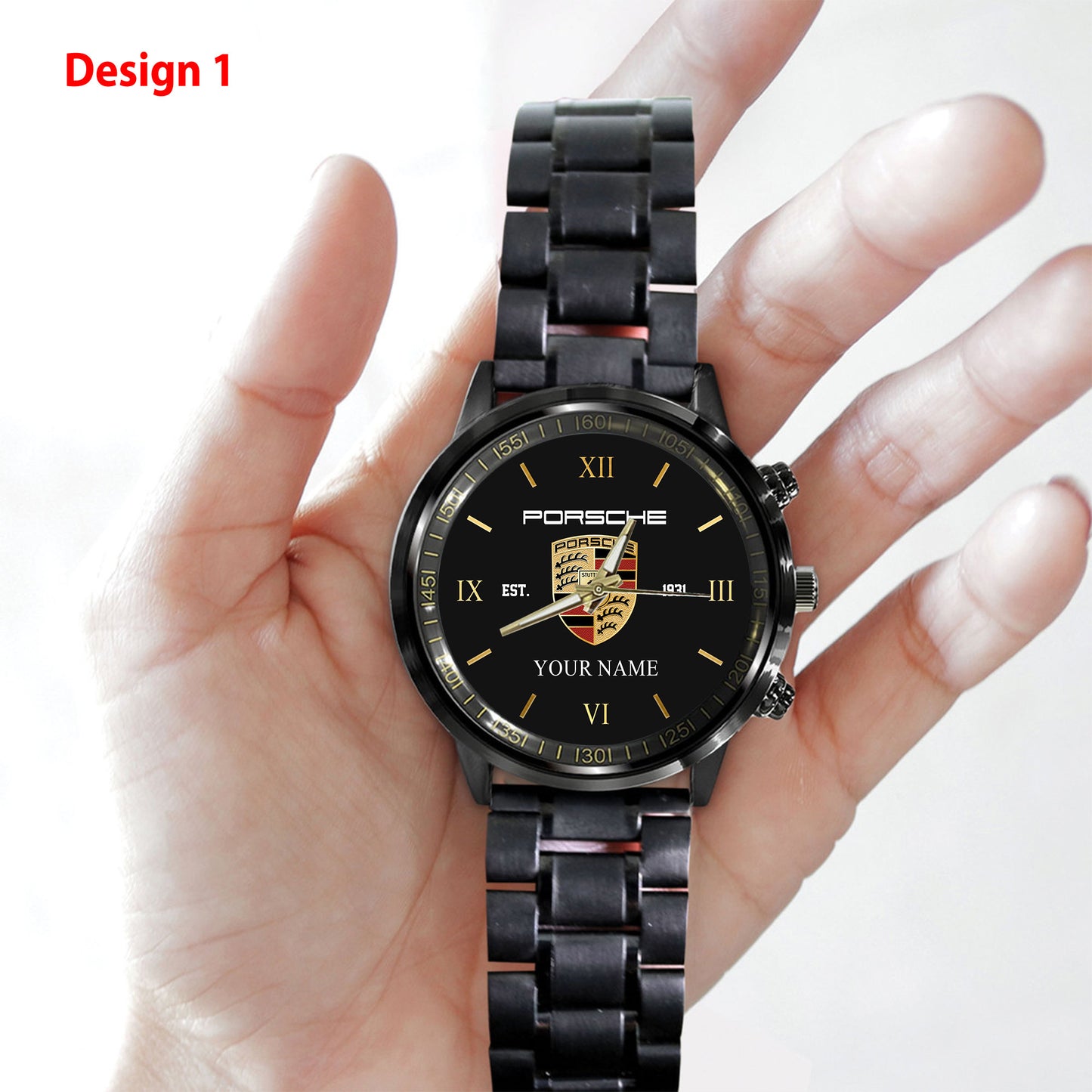 Personalized Pors Luxury Stainless Steel Watch