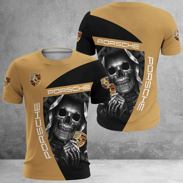 Pors Skull 3D Full Printing Set , Pors Racing Shirt , Zipper Polo, Hoodie , Short , Polo ,hawaii V3