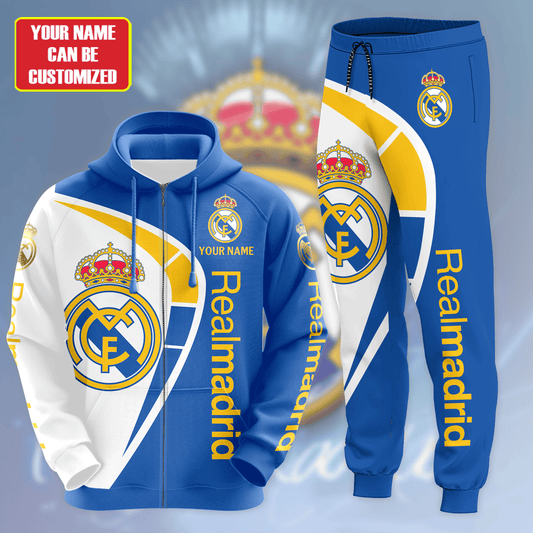 Personalized Real Madrid 3D All over Printed Hoodie and Sweatpants set V17