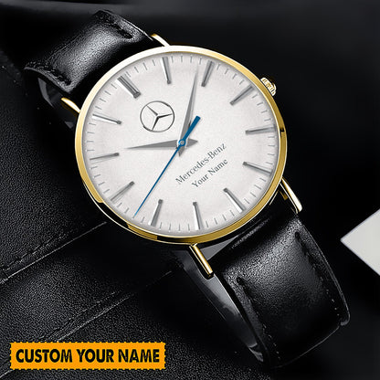 Personalized Merc Seiko Quartz Leather Watch