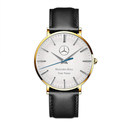 Personalized Merc Seiko Quartz Leather Watch
