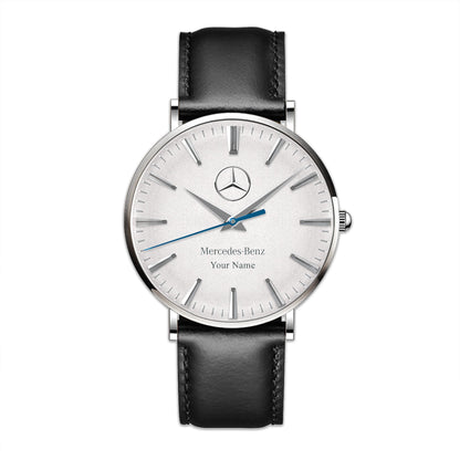 Personalized Merc Seiko Quartz Leather Watch
