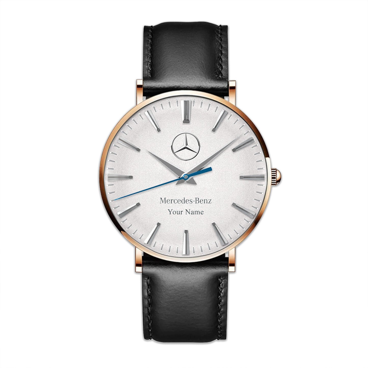 Personalized Merc Seiko Quartz Leather Watch