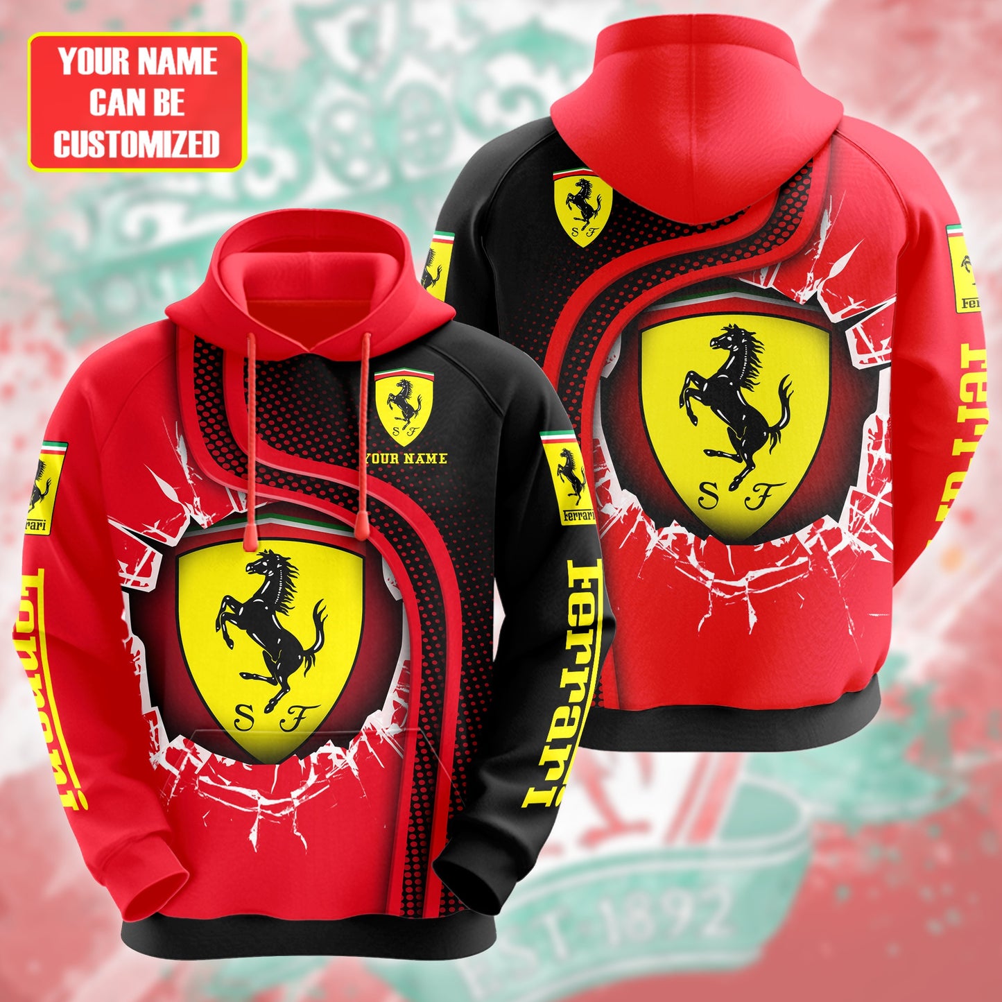 Personalized SF Sport All over Printed Hoodie and Sweatpants
