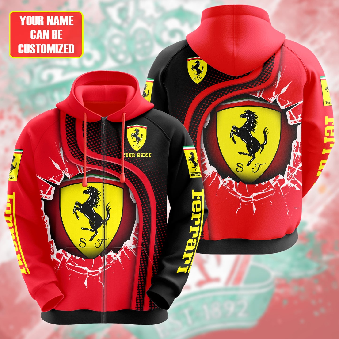 Personalized SF Sport All over Printed Hoodie and Sweatpants