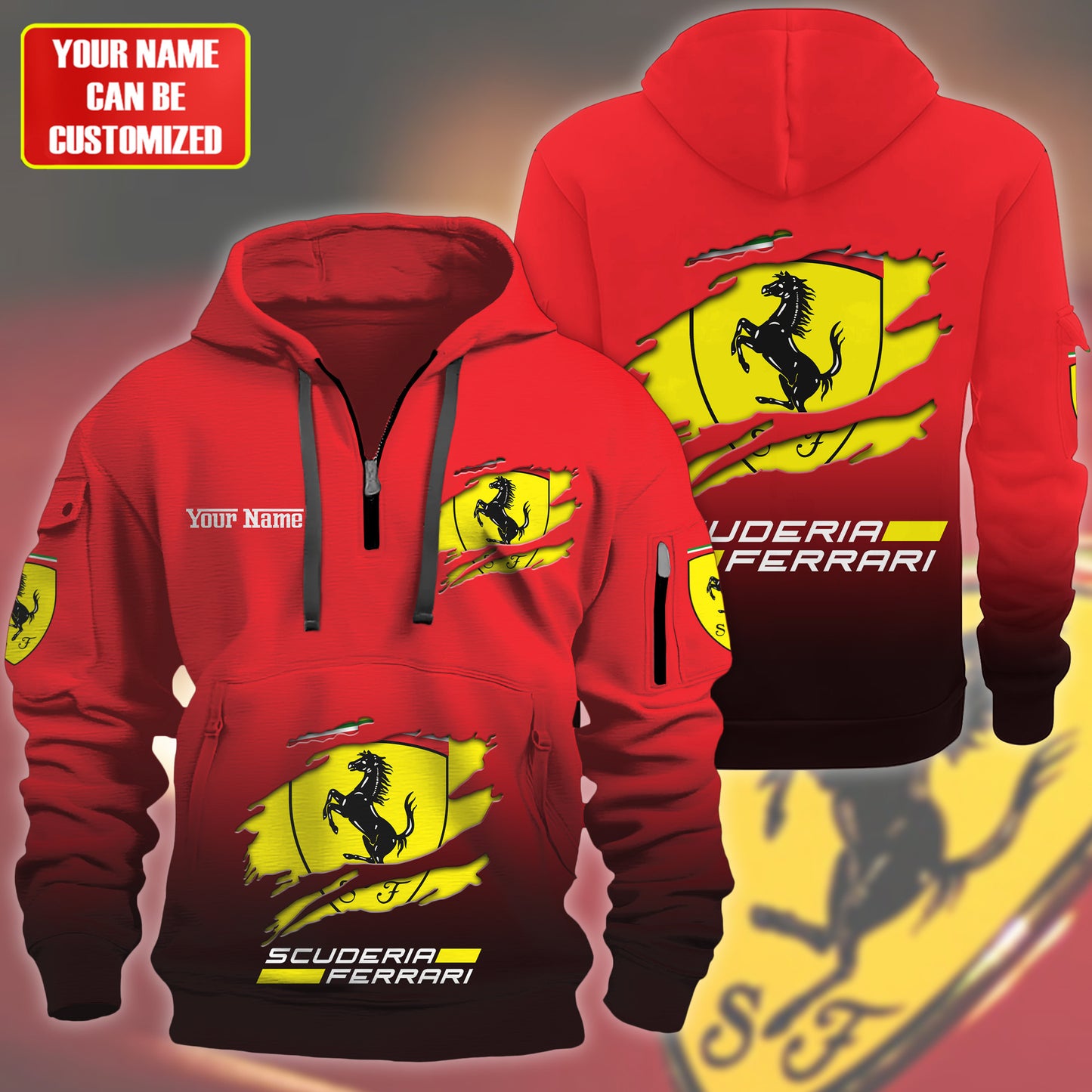 Personalized SF Tear 3D Zip-Hoodie Cotton Jacket
