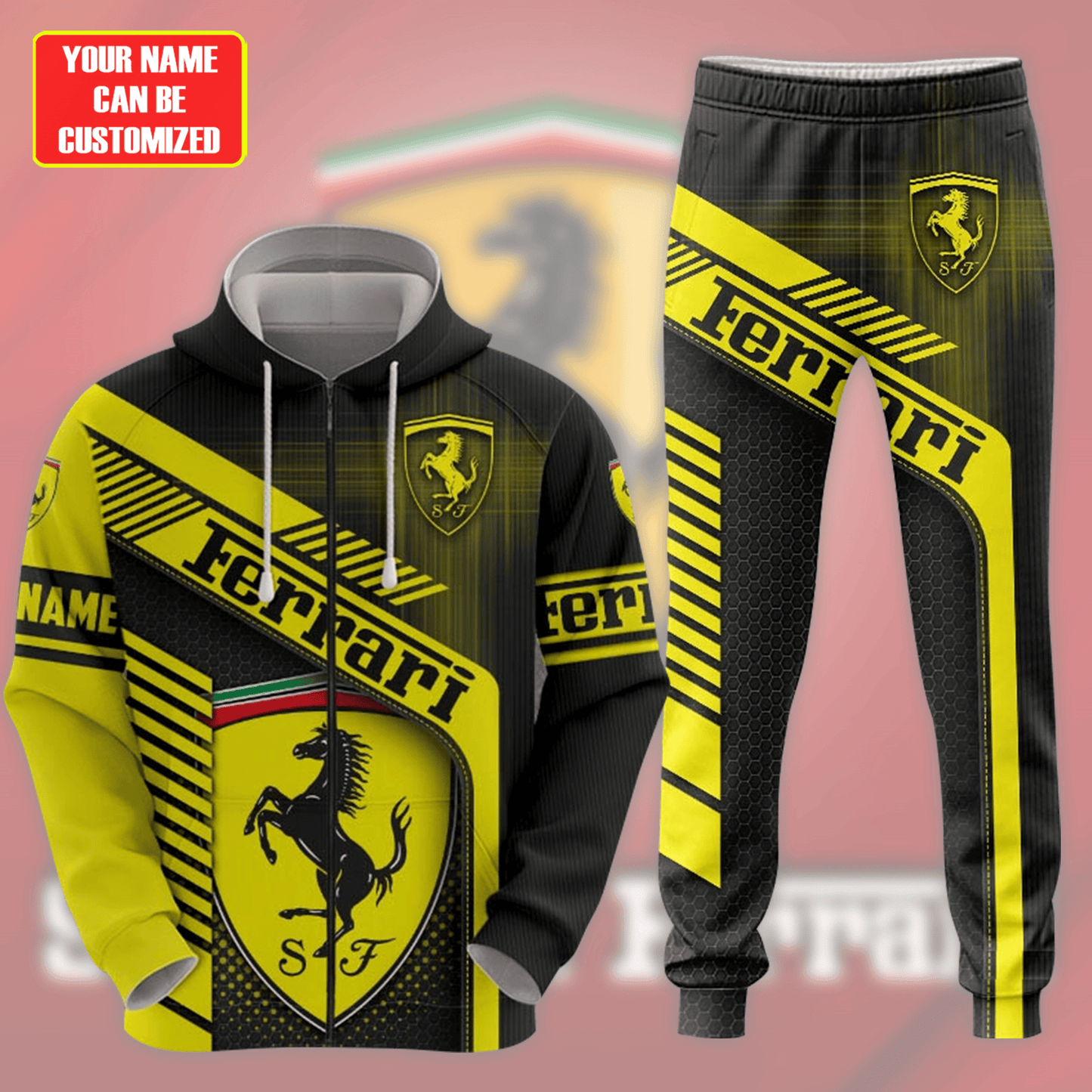 Personalized SF Q10 3D All over Printed Hoodie and Sweatpants set