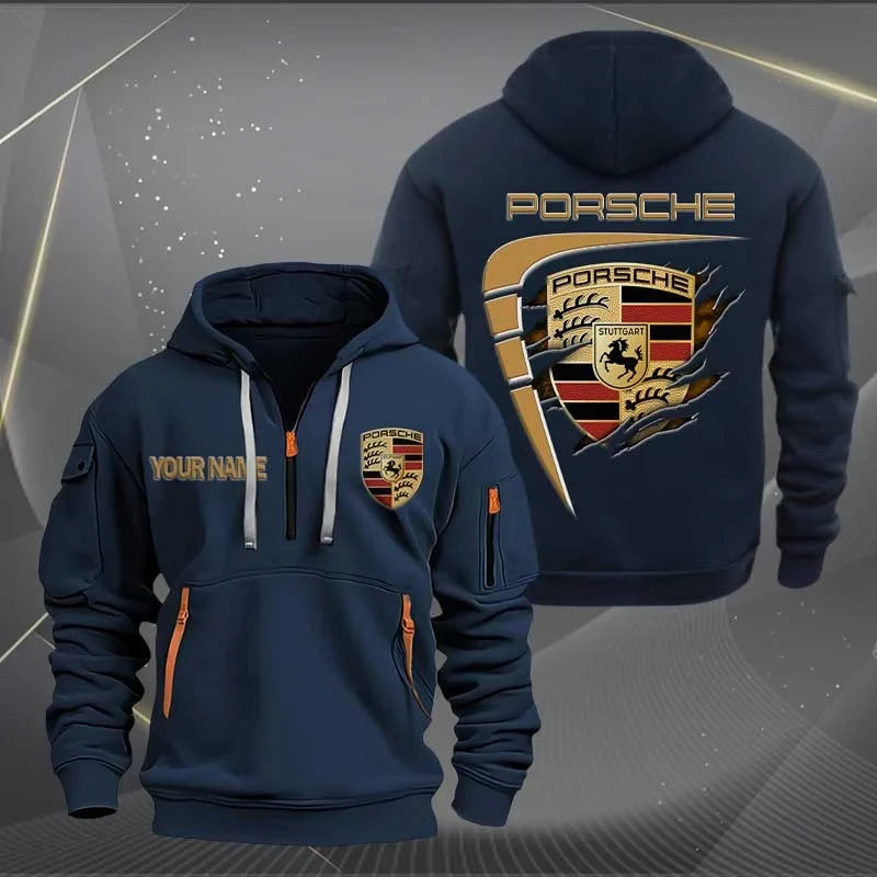 Personalized Pors Tear Zip-Hoodie Cotton Jacket