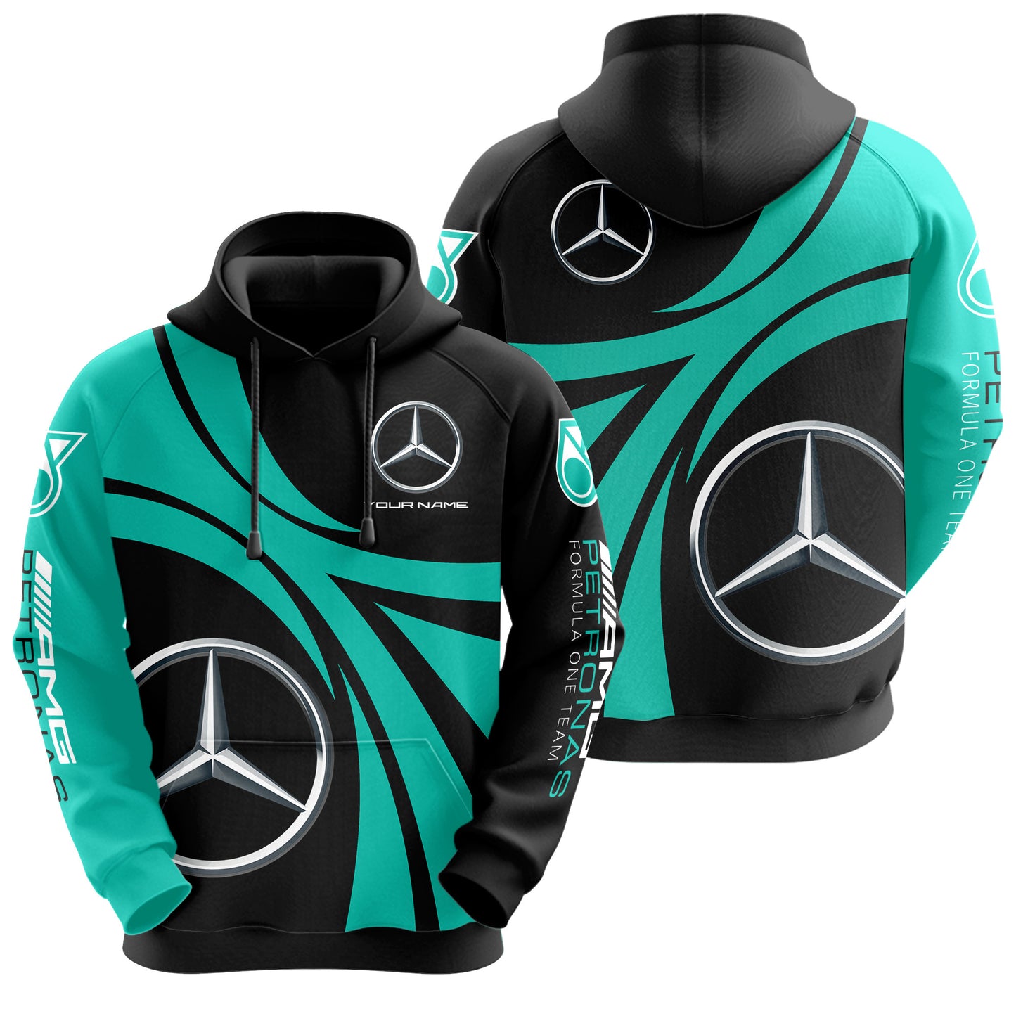 Personalized Merc AMG Petronas 3D All over Printed Hoodie and Sweatpants set V4