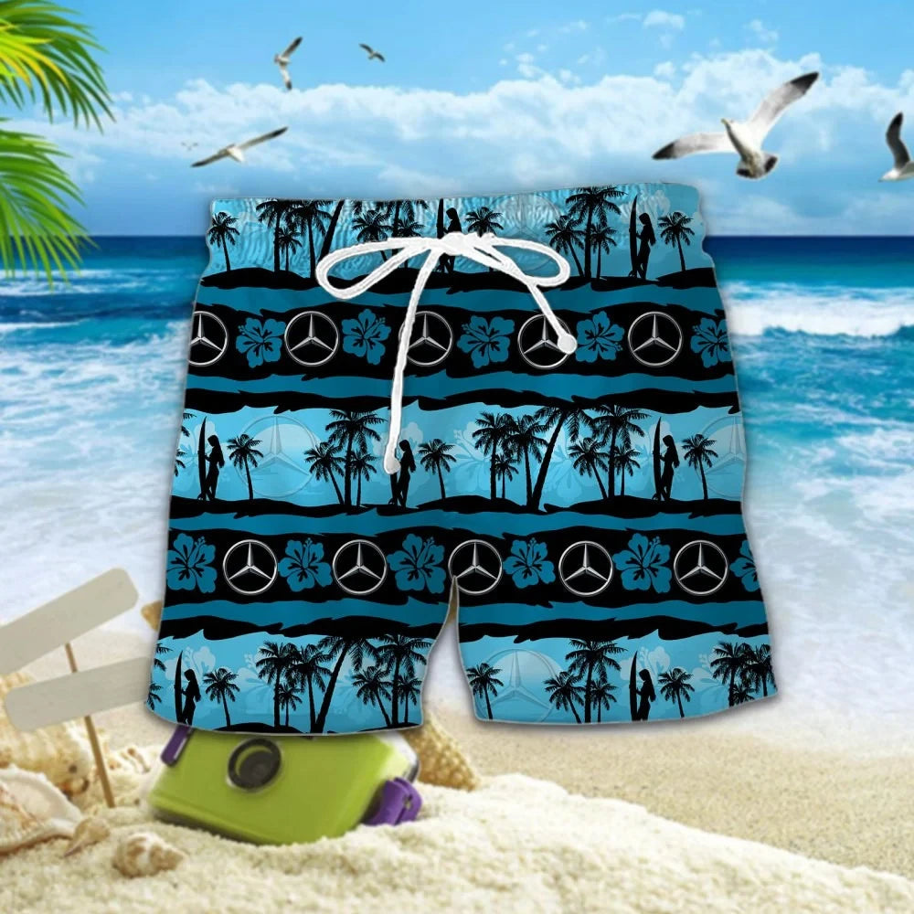 Merc AMG Petronas Tropical Hawaii Shirt Beach Short V13