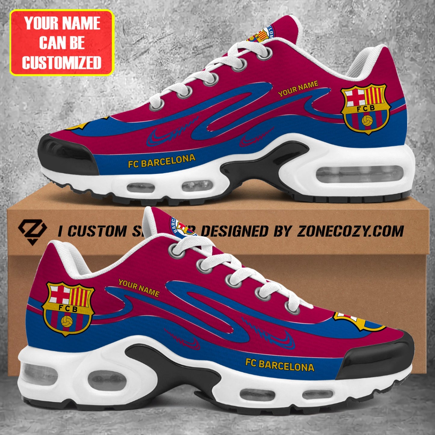 Personalized Barcelona Sport Air Cushion Sneaker V5