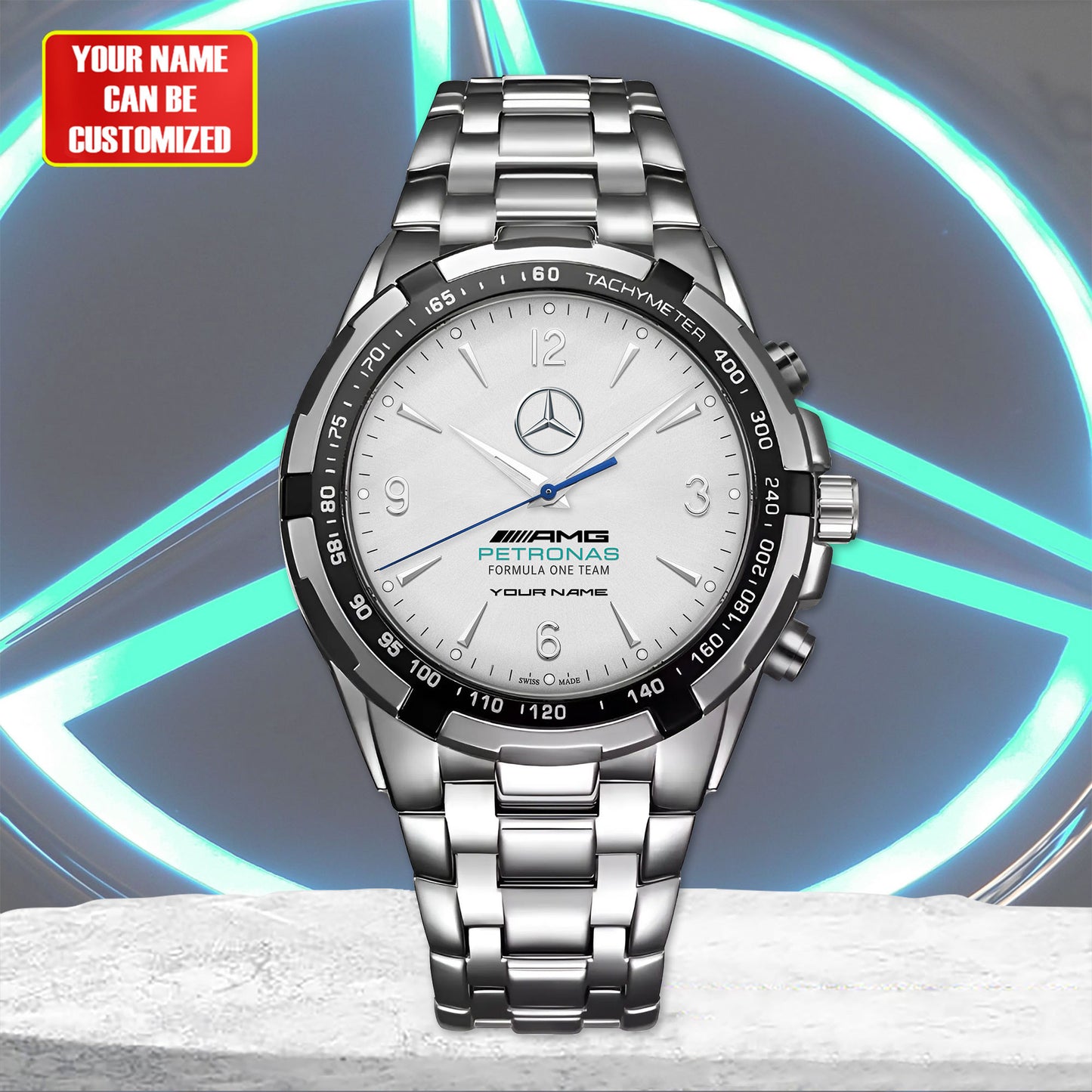 Personalized Merc AMG Petronas Jaeger Alloy Men Quartz Watch Q010403