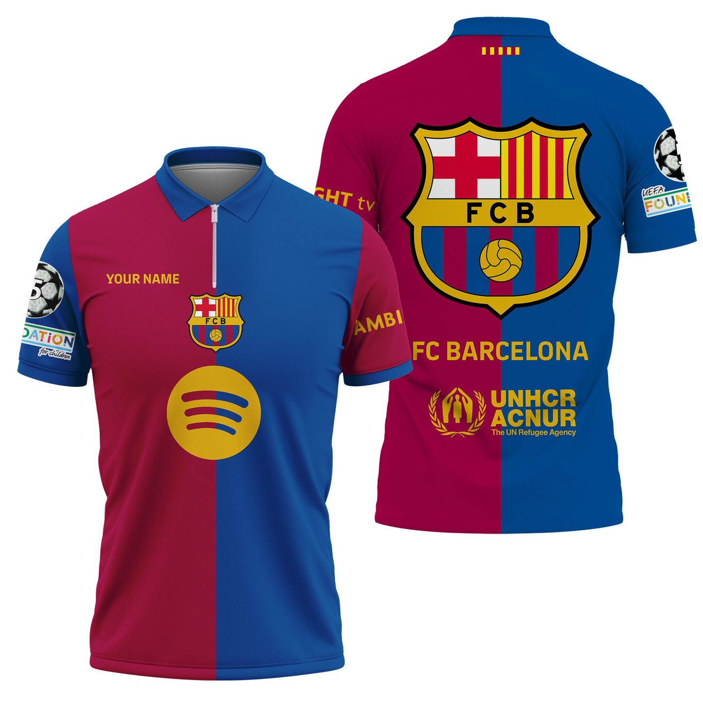 Personalized Barcelona 3D Full Printing Set , Barcelona Shirt , Barcelona Set , Zipper Polo, Hoodie , Short , Polo , hawaii , ...