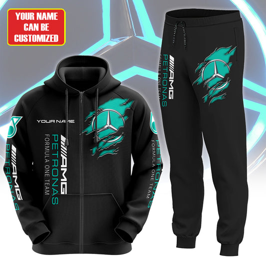 Personalized Merc AMG Petronas Classic 3D All over Printed Hoodie and Sweatpants set