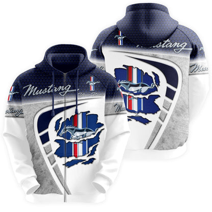 Personalized F Mustang All over Printed Hoodie and Sweatpants set