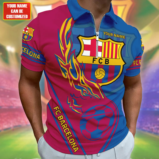 Personalized Barcelona Fire 3D Full Printing Set , Barcelona Fire Shirt , Barcelona Set , Zipper Polo, Hoodie , Short , Polo , hawaii , ...