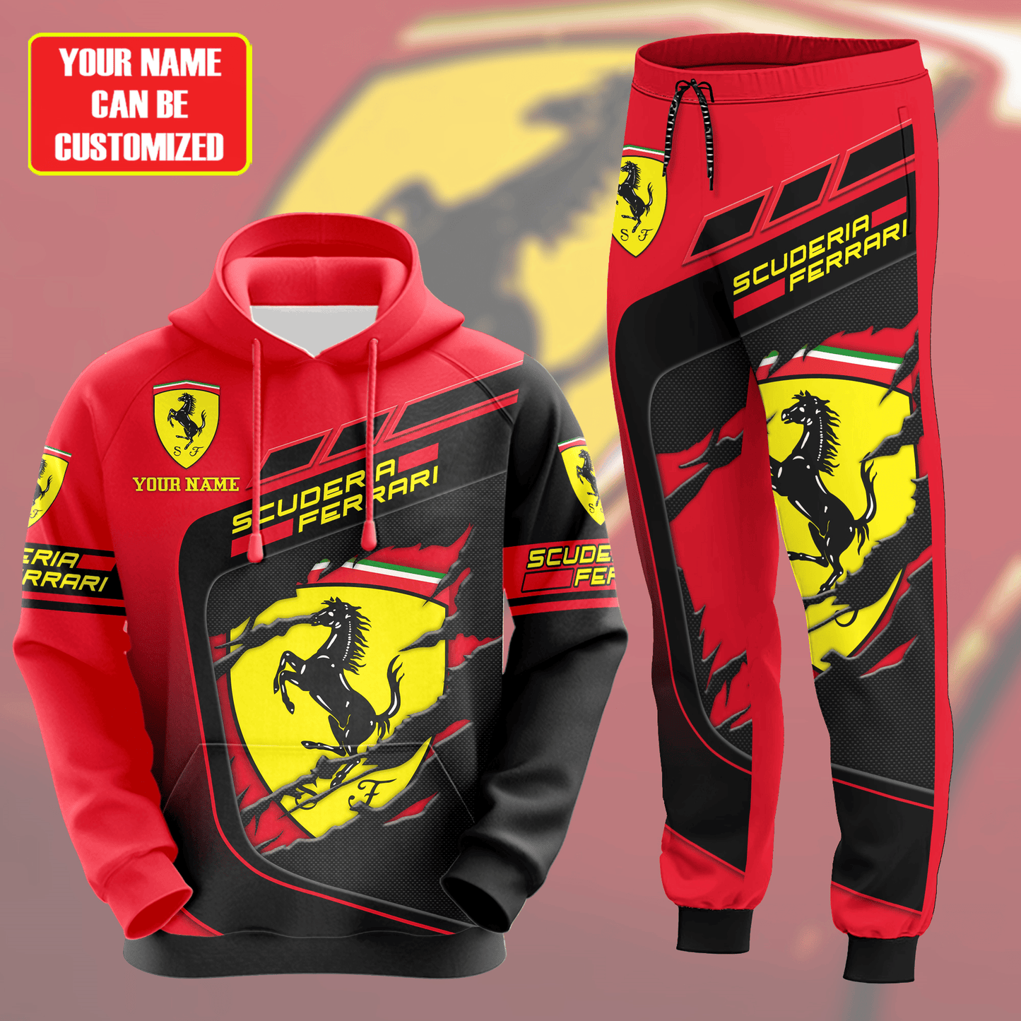 Personalized SF Q13 All over Printed Hoodie and Sweatpants set