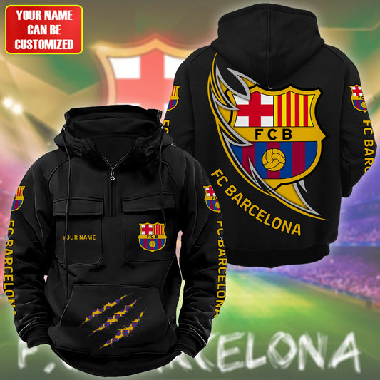 Personalized Barcelona Tear Retro Cotton Hoodie V2