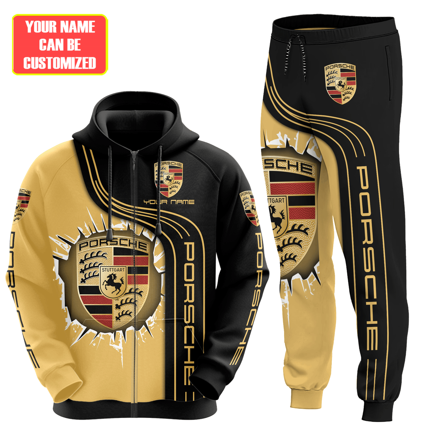 Personalized Pors 3D All over Printed Hoodie and Sweatpants set