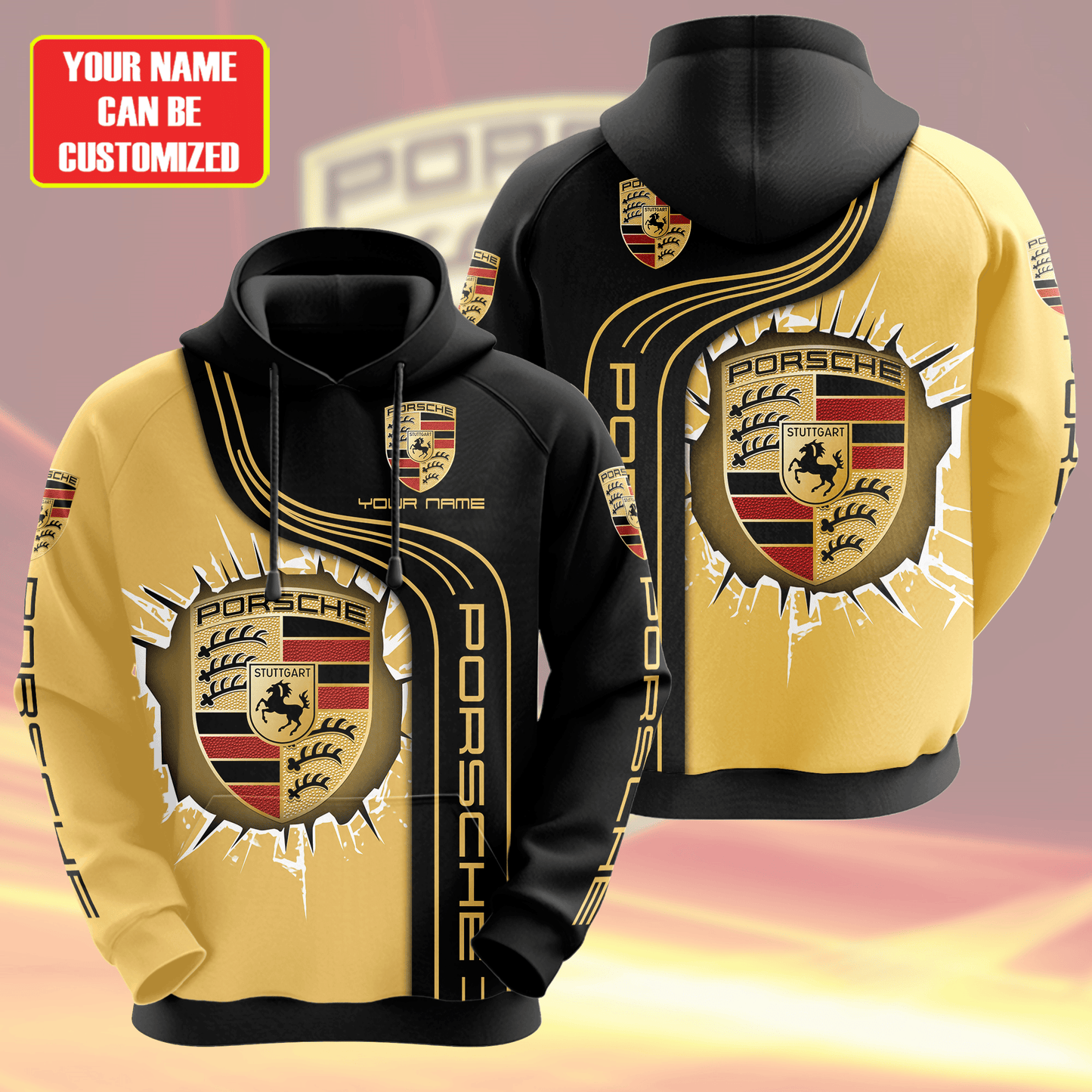 Personalized Pors 3D All over Printed Hoodie and Sweatpants set