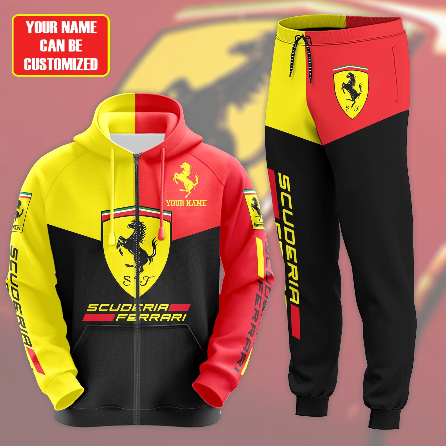 Personalized SF Premium All over Printed Hoodie and Sweatpants set