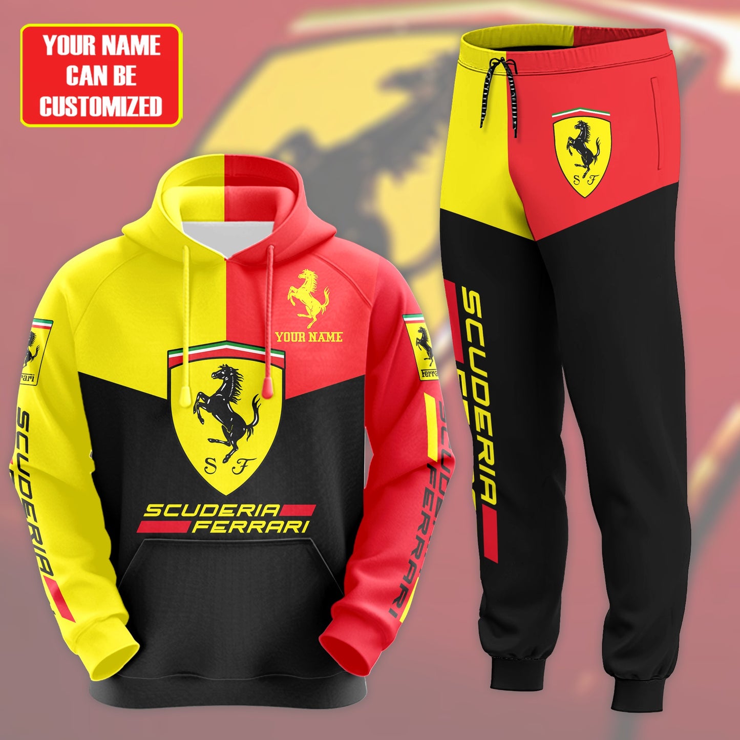 Personalized SF Premium All over Printed Hoodie and Sweatpants set