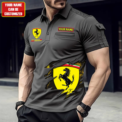 Personalized SF Men Polo Short Sleeve Shirt