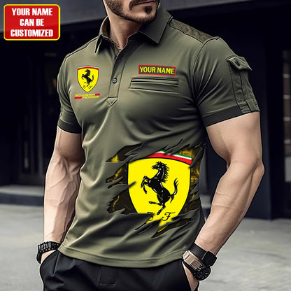 Personalized SF Men Polo Short Sleeve Shirt