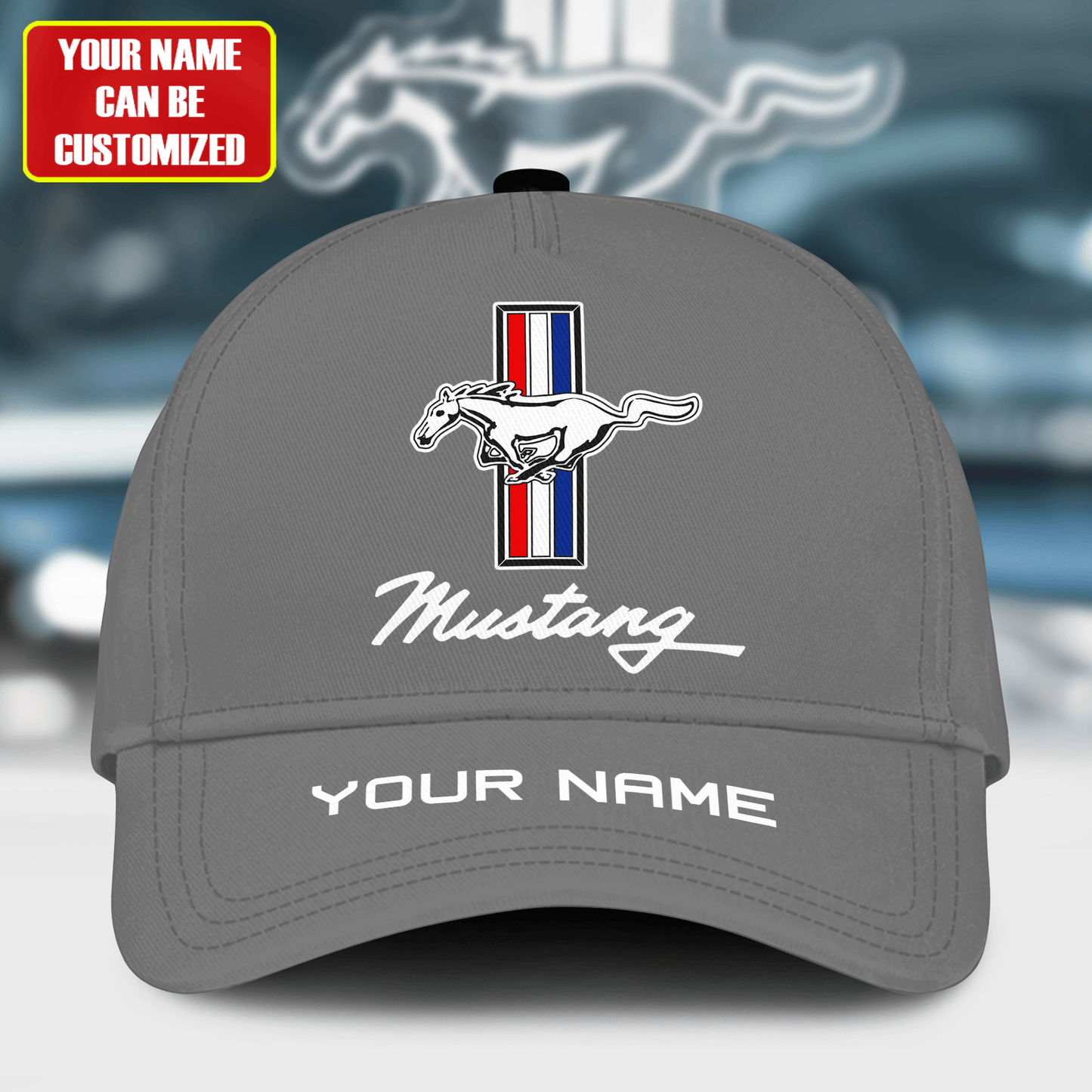 F Mustang Classic Gray Cap S050405