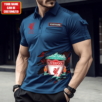 Personalized Liverpool Sport Men Polo Short Sleeve Shirt
