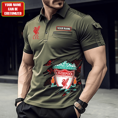 Personalized Liverpool Sport Men Polo Short Sleeve Shirt