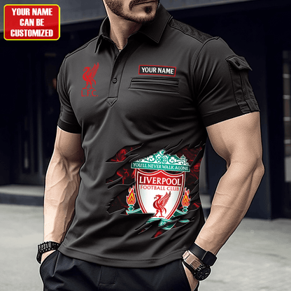 Personalized Liverpool Sport Men Polo Short Sleeve Shirt