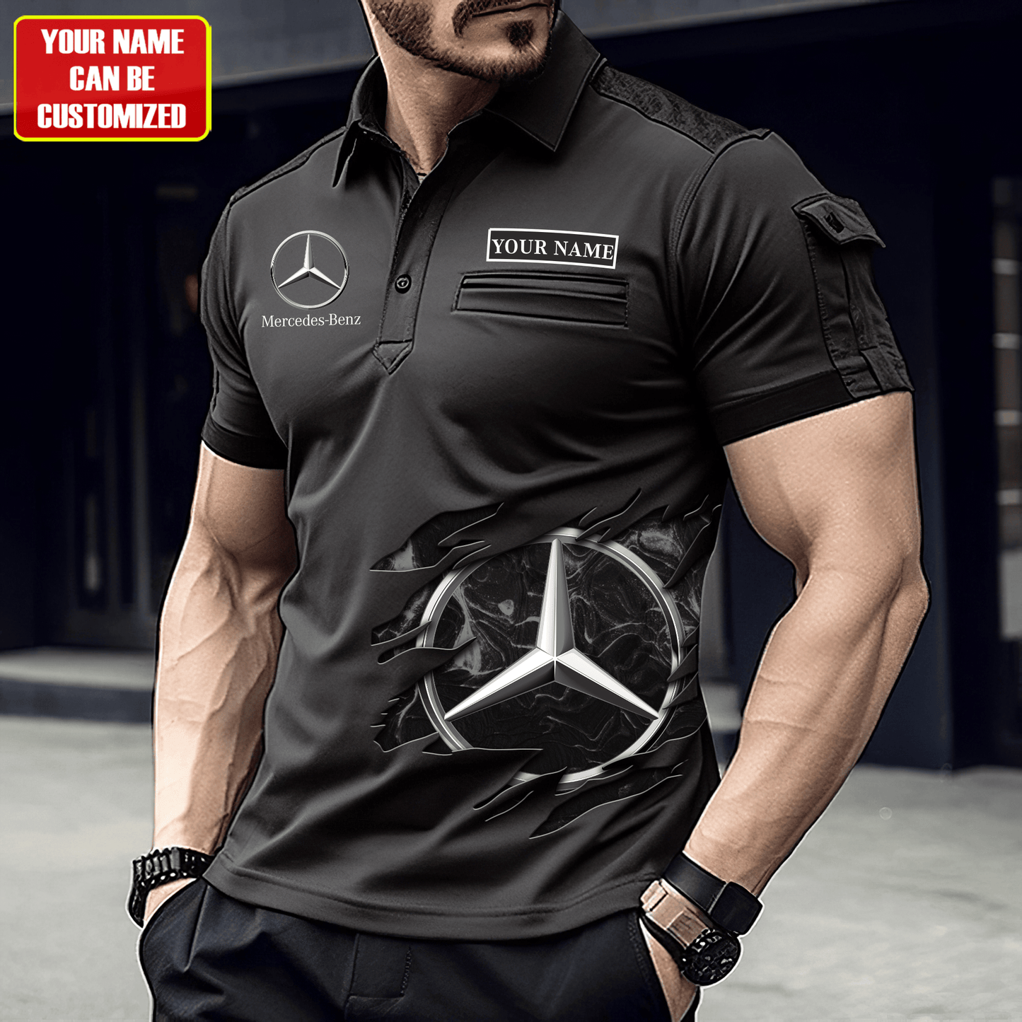 Personalized Merc Sport Men Polo Short Sleeve Shirt
