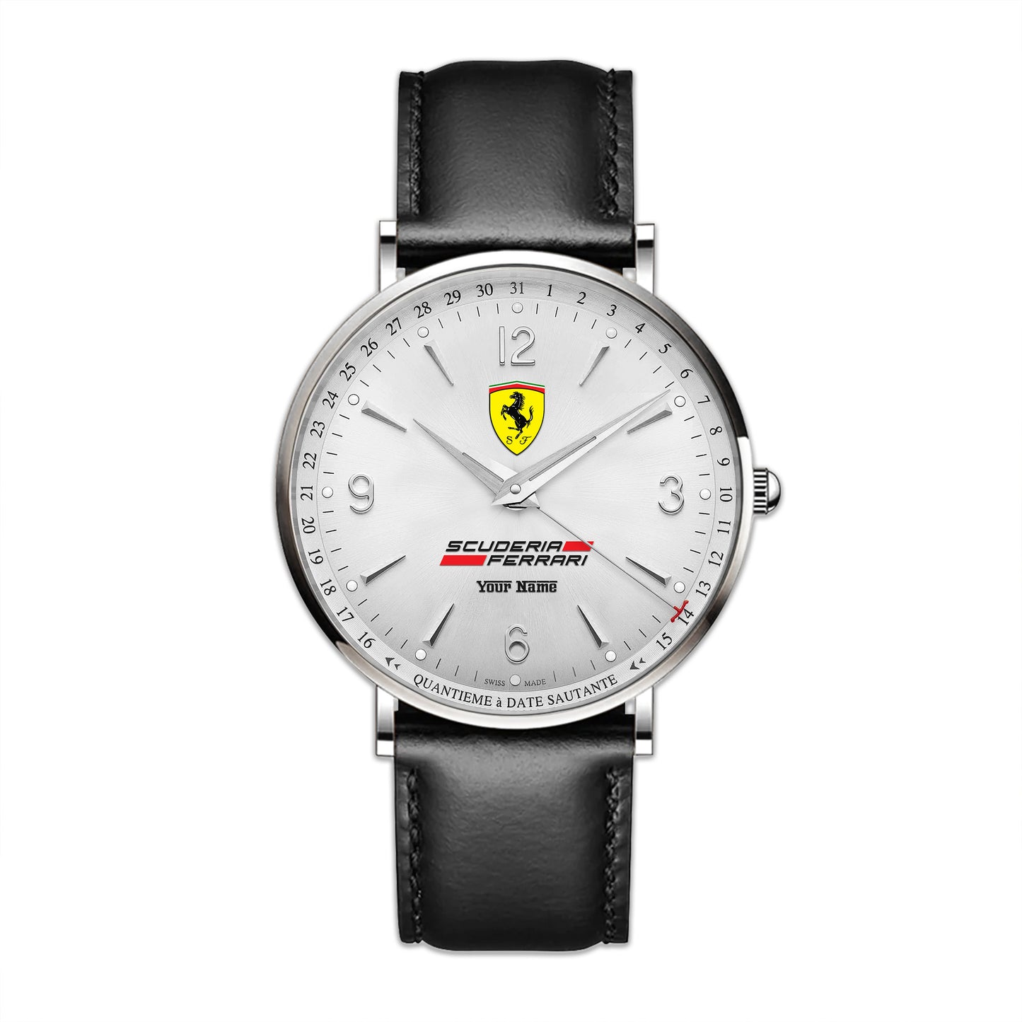 Personalized SF Jaeger Quartz Leather Watch Q160404