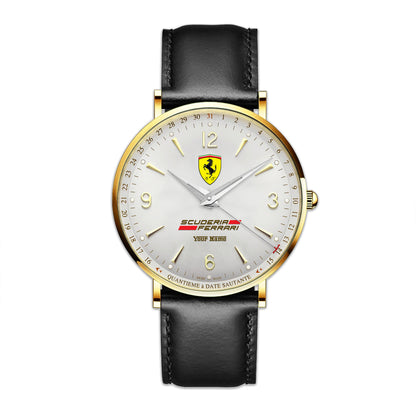 Personalized SF Jaeger Quartz Leather Watch Q160404