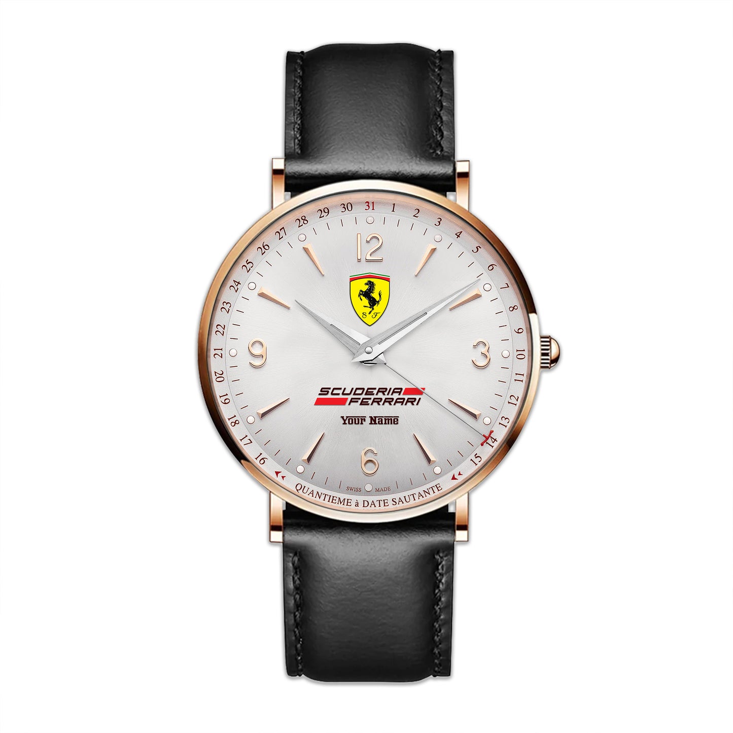 Personalized SF Jaeger Quartz Leather Watch Q160404