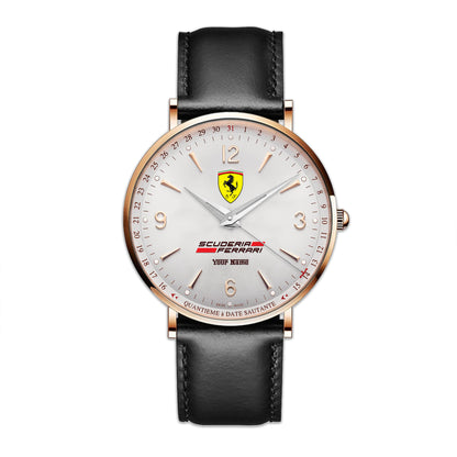 Personalized SF Jaeger Quartz Leather Watch Q160404