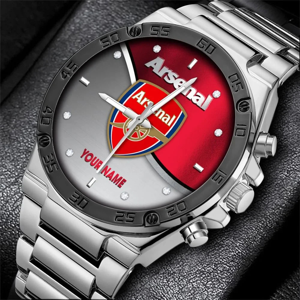 Personalized Arsenal Sport Dial Steel Watch