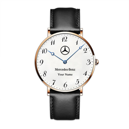 Personalized Merc Breguet Quartz Leather Watch P170401