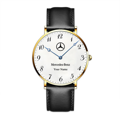 Personalized Merc Breguet Quartz Leather Watch P170401